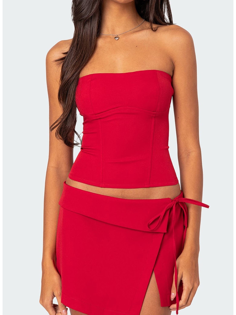 Selena Lace-Up Strapless Corset Top